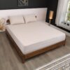 Çift Kişilik Battal Fitted Lastikli Çarşaf Takımı Bej