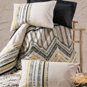 Etnich Nevresim Takımı Çift Kişilik Elvira Siyah – Şıklık ve Konfor Bir Arada