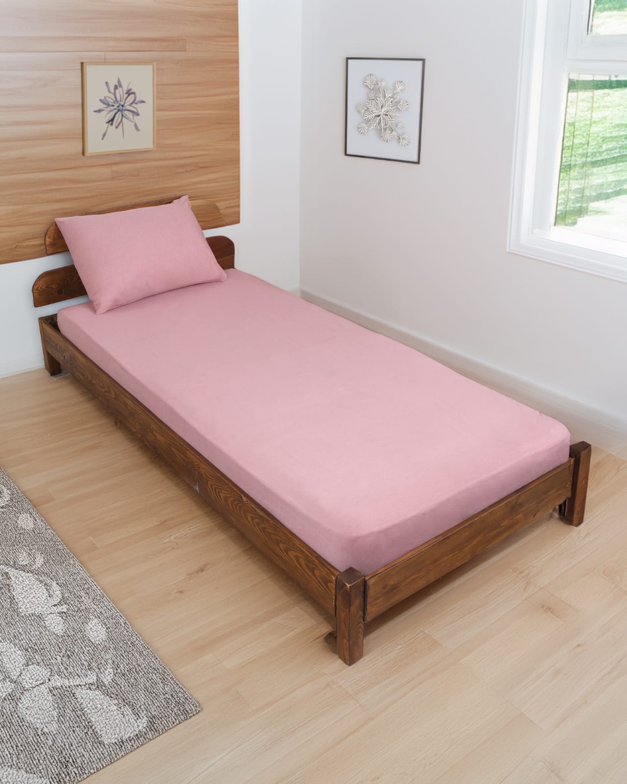 Tek Kişilik Fitted Lastikli Çarşaf Takımı Pembe Fabia Home Tek Kişilik Fitted Lastikli Çarşaf Takımı Pembe