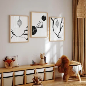 Allah Tablo Seti 3lü Manevi Tasarım Fabia Home Allah Tablo Seti 3lü Manevi Tasarım