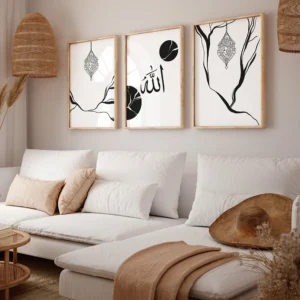 Allah Tablo Seti – 3’lü Manevi Tasarım