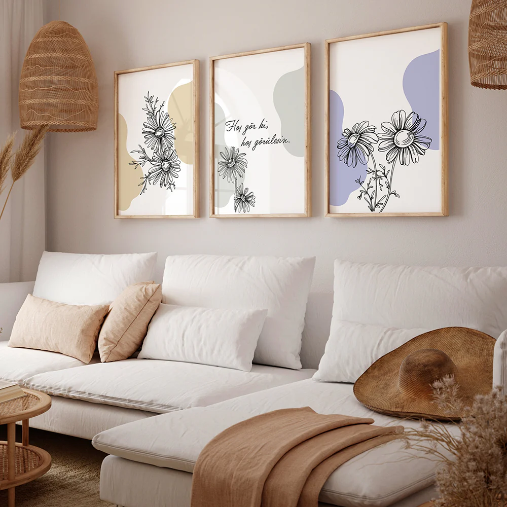 Hoş Gör Ki Hoş Görülesin Tablo Seti 3lü Anlamlı Söz Tasarımı Fabia Home Hoş Gör Ki Hoş Görülesin Tablo Seti 3lü Anlamlı Söz Tasarımı