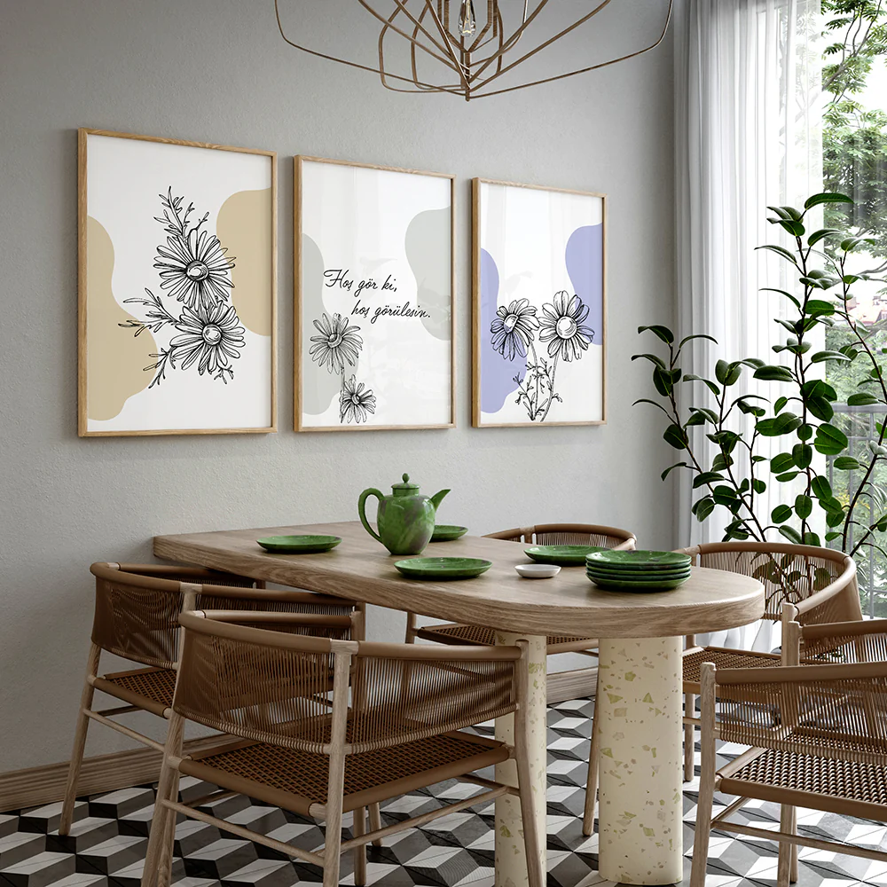 Hoş Gör Ki Hoş Görülesin Tablo Seti 3lü Anlamlı Söz Tasarımı Fabia Home Hoş Gör Ki Hoş Görülesin Tablo Seti 3lü Anlamlı Söz Tasarımı