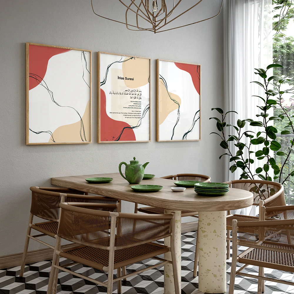 İhlas Suresi Tablo Seti 3lü Anlamlı Ayet Tasarımı Fabia Home İhlas Suresi Tablo Seti 3lü Anlamlı Ayet Tasarımı