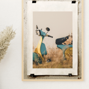 Nostaljik Retro Scooter Çerçeveli Tablo Fabia Home Nostaljik Retro Scooter Çerçeveli Tablo