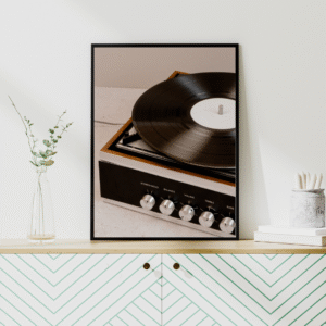 Retro Plak Çalar Duvar Tablosu Fabia Home Retro Plak Çalar Duvar Tablosu