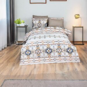 Desenli Pamuklu Nevresim Takımı Bohem Tarzı Çift Kişilik