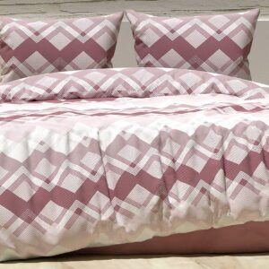 Geometrik Desenli Pamuklu Nevresim Takımı Çift Kişilik Modern Tasarım